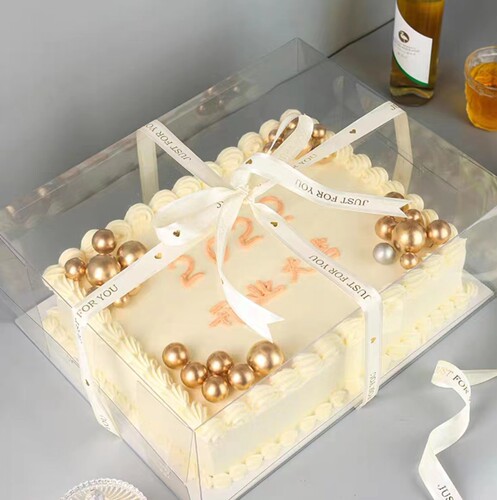 蛋糕展会透明正方形塑料包装盒