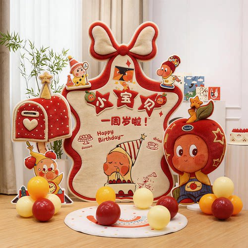 星星人主题生日布置装饰定制kt板