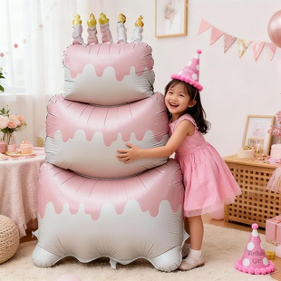小女孩生日场景布置装饰蛋糕气球party仪式感氛围拍照道具男儿童