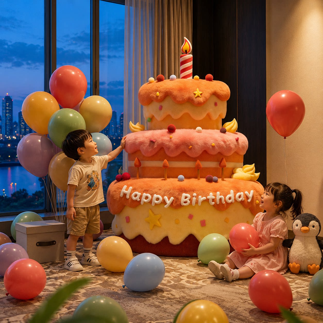 生日场景布置装饰儿童快乐仪式感小女孩气球客厅派对氛围拍照道具