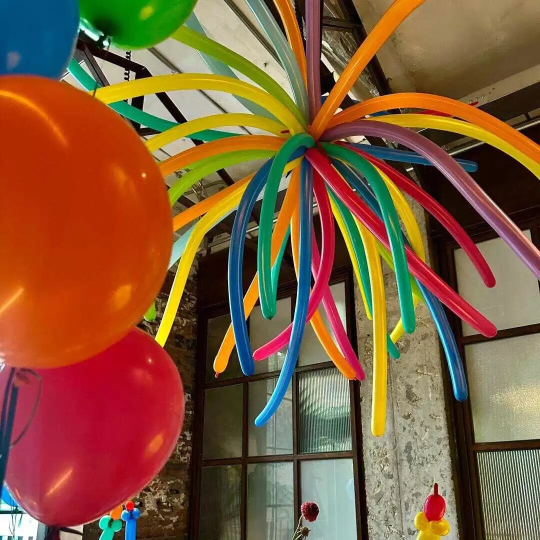 ins风彩色烟花气球生日装饰派对儿童260长条
