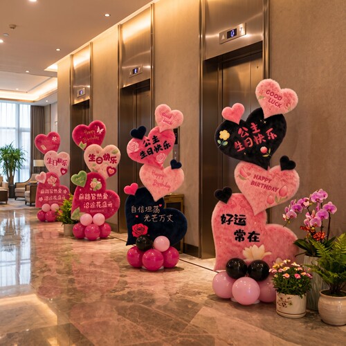 18成人礼生日场景布置装饰派对女孩气球道具背景板迎宾牌展板KT板