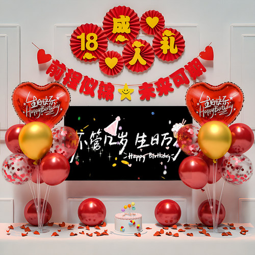 十八岁成人礼布置装饰