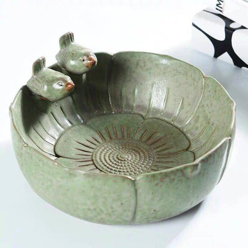 水仙花盆陶瓷铜钱草一叶莲碗莲水养创意个性大号口径多肉水培花盆