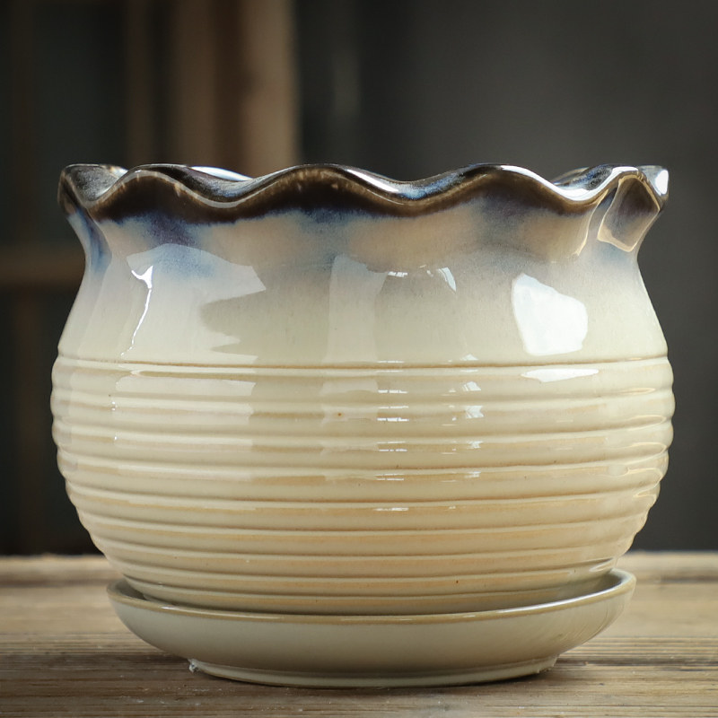 花盆陶瓷大号清仓特价带托盘创意家用绿萝吊兰肉肉多肉特大号花盆,鲜花速递/花卉仿真/绿植园艺,花盆,淘宝优惠券,粉丝福利购,淘宝优惠卷