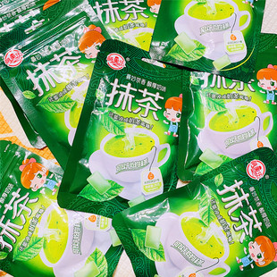 抹茶糖可以干吃 抹茶咀嚼片可冲泡童年回忆糖果商超零卖商品批发