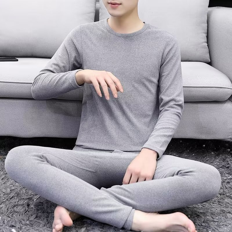 男士加绒保暖内衣套装青年秋衣秋裤男生上衣德绒保暖裤打底衫贴身