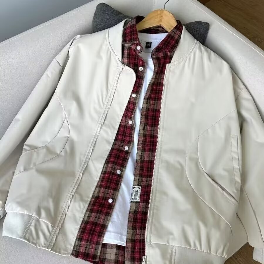 春秋季新款立领男士夹克薄款轻便棒球服防风飞行员休闲外套男款潮图片