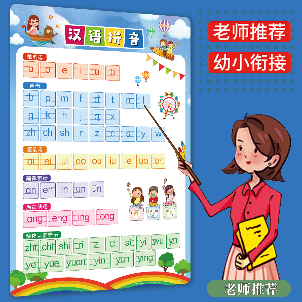 儿童汉语拼音字母表挂图大