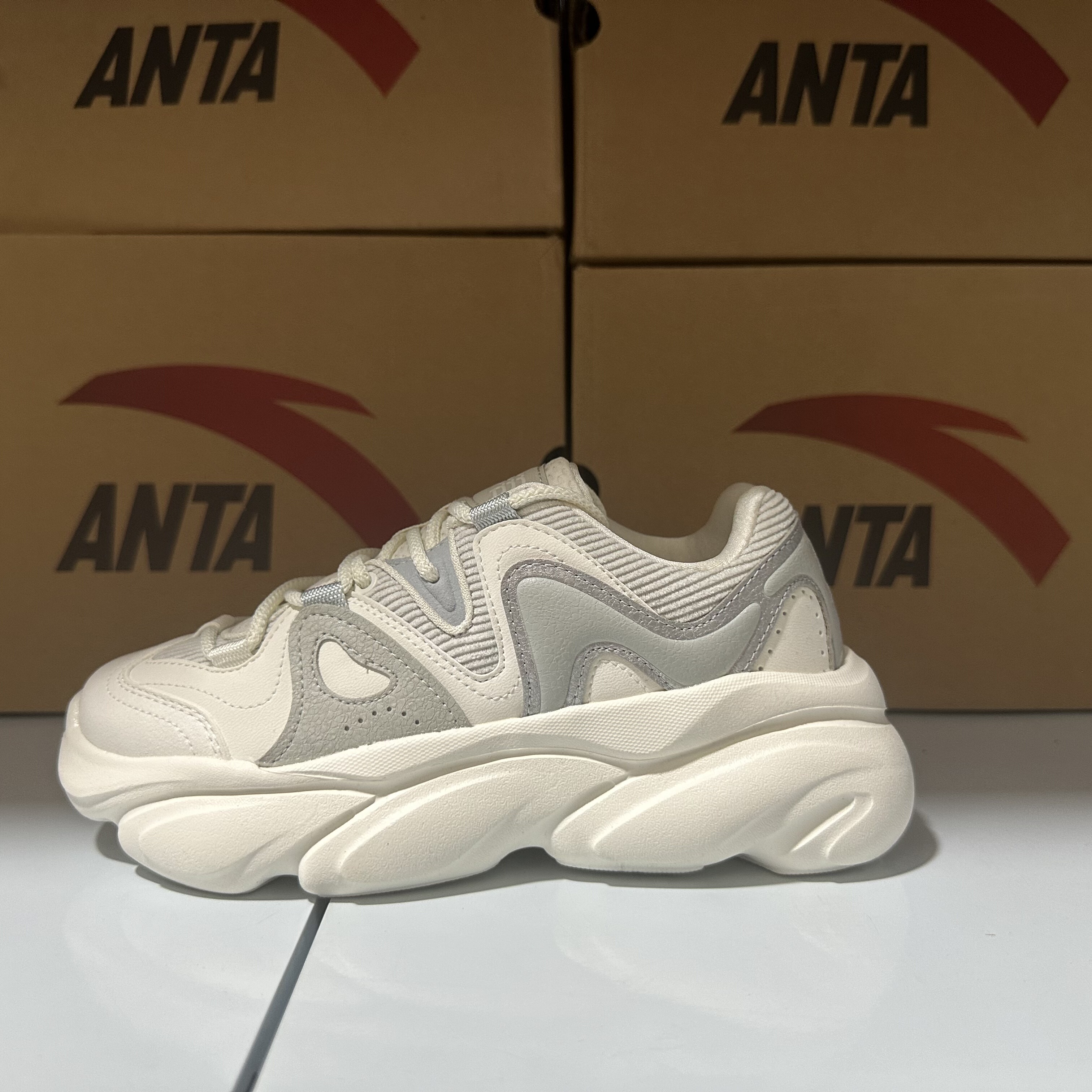 安踏萌爪鞋丨老爹鞋女夏季新款透气百搭运动休闲鞋122438886R