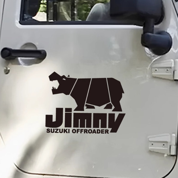 Jimny吉姆尼铃木越野河马户外牧马人坦克300车窗门拉花装饰反光贴 - 实物图