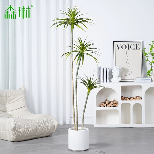 Легкая роскошная гостиная моделирование зеленого растения Дракона Кровавого дерева Связанные фальшивые деревья сажают горшечные декоративные украшения бонсай