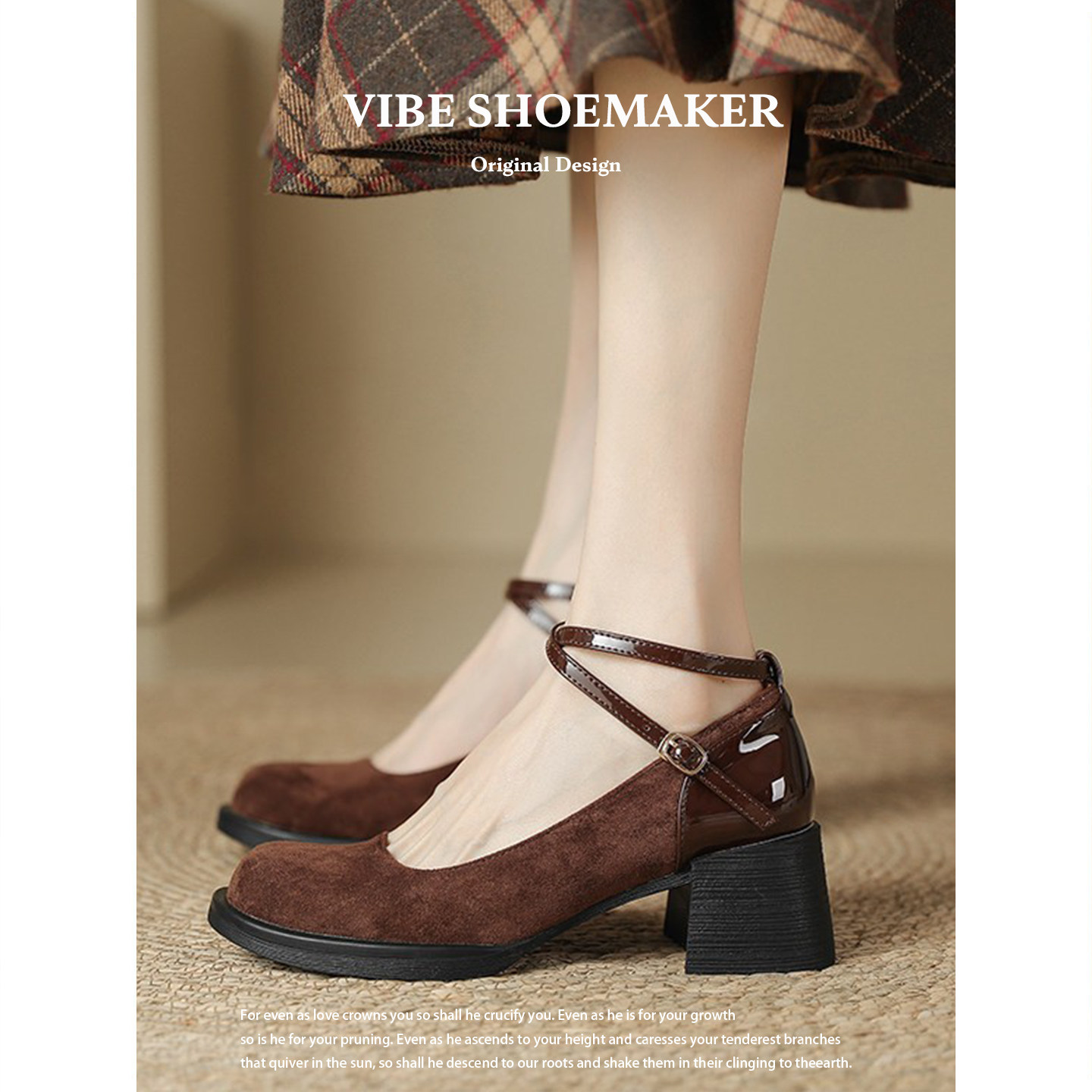 牛皮版法式复古玛丽珍鞋粗跟圆头小皮鞋2026年新款绒面交叉带单鞋,女鞋,玛丽珍鞋,淘宝优惠券,粉丝福利购,淘宝优惠卷