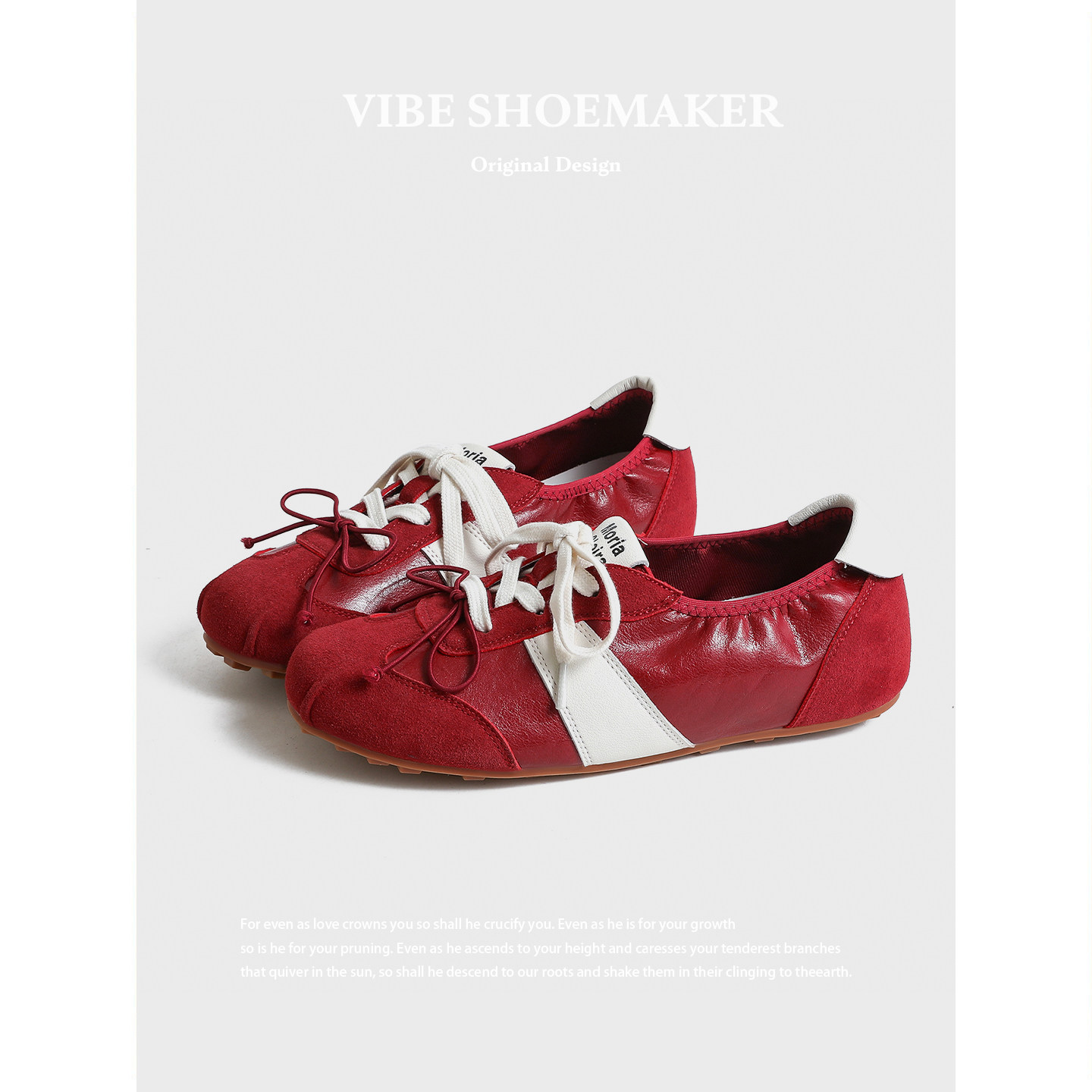 牛皮版~4CM内增高真皮德训鞋蝴蝶结系带芭蕾舞鞋2026新款平底单鞋,女鞋,德训鞋,淘宝优惠券,粉丝福利购,淘宝优惠卷