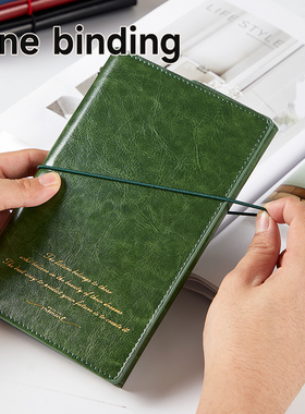 复古皮面高级工作商务记事本a6per活页本简约高颜值活页笔记本定制可印logo旅行手帐本手账本2025笔记本本子