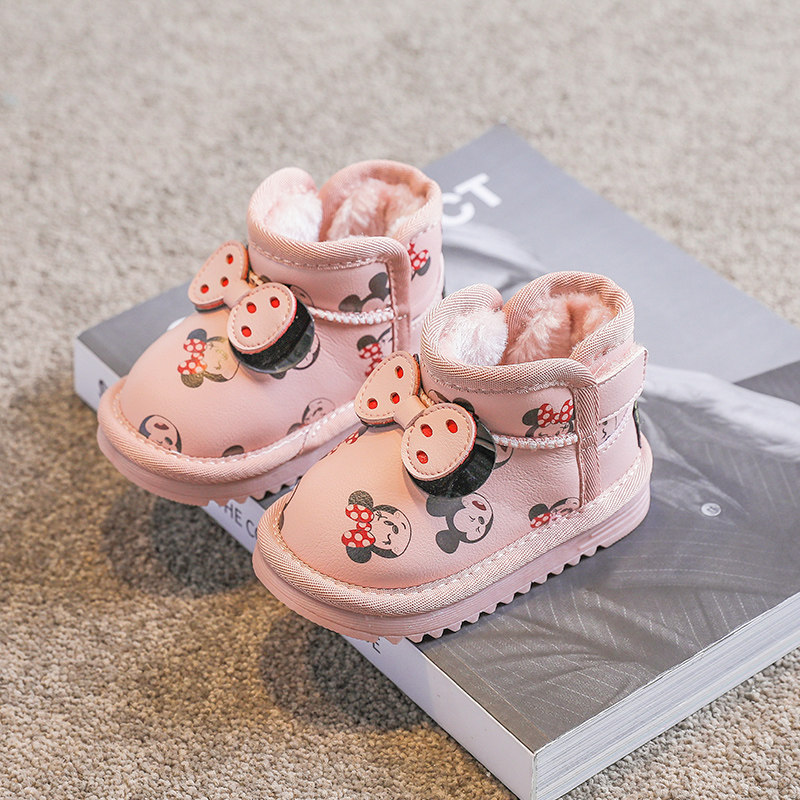 女宝宝雪地靴冬季加绒婴童加厚