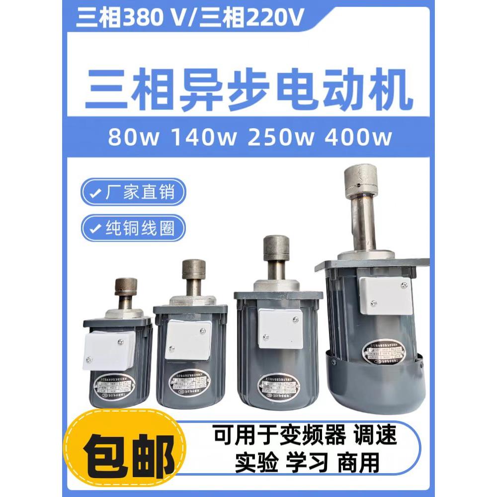 三相380V/220V变频器电机60W 80W 140W三相三线教学实验学习立式-封面