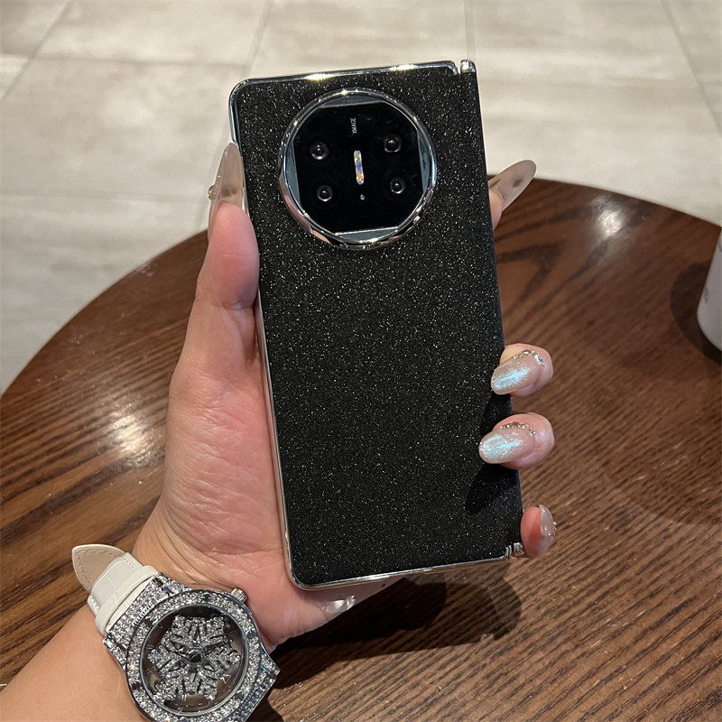 简约电镀银星折叠屏华为手机壳