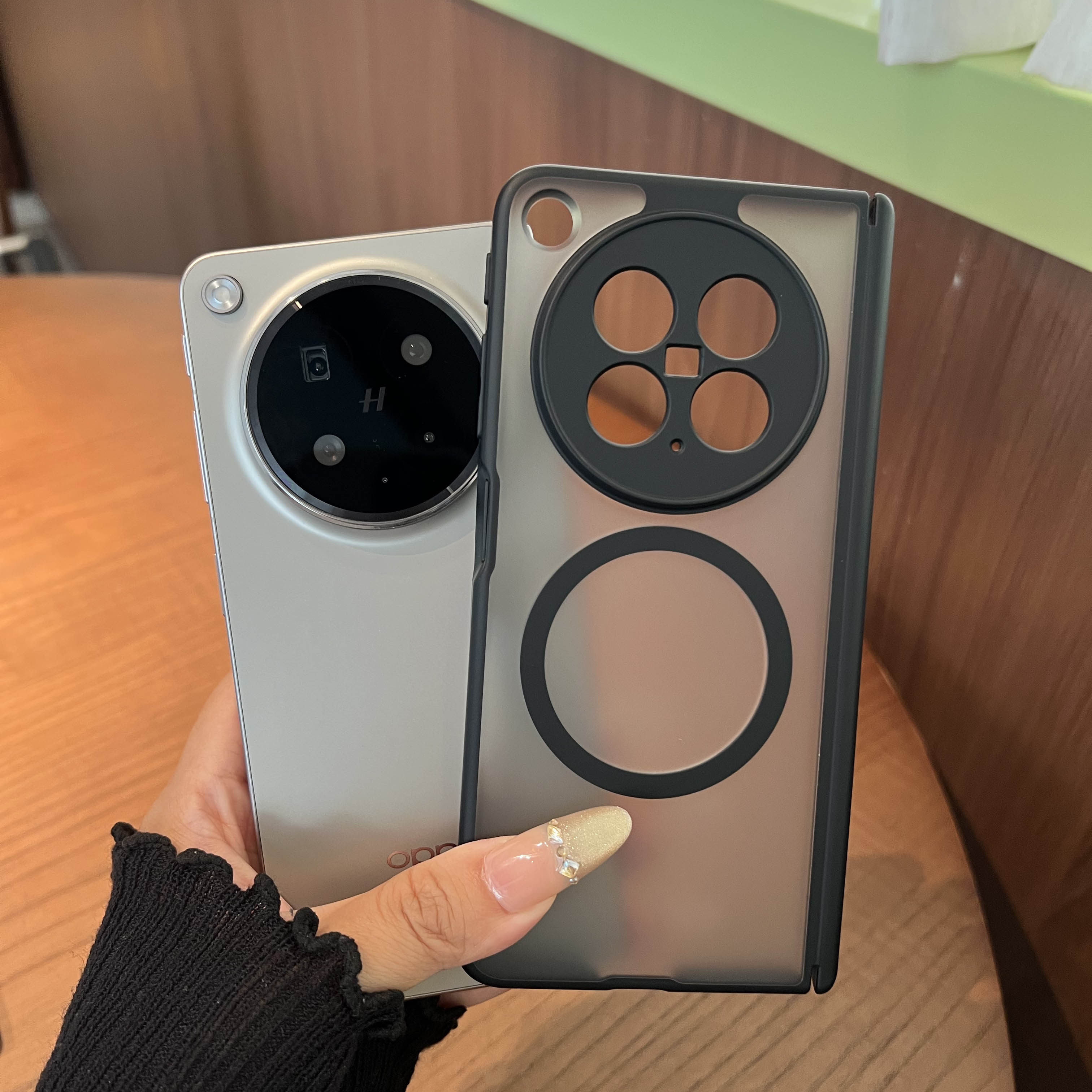 适用oppofindN6折叠屏手机壳内置磁吸磨砂肤感华为matex7双中轴全包保护x6x5x3荣耀V6v5防摔小米mixfold4男女