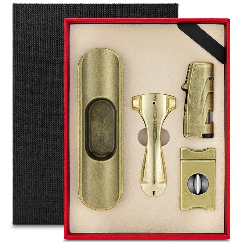 雪茄打火机套装雪茄剪烟灰缸开盒刀礼盒包装