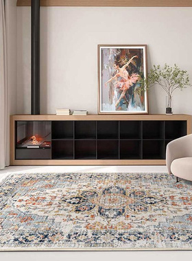 客厅房间美式地毯可折叠水洗可拆洗仿羊绒波斯地垫420g360g