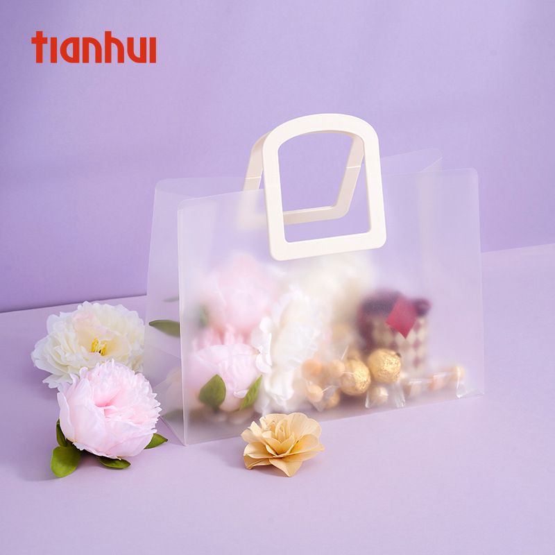 天汇包装礼品袋高级透明磨砂pvc袋茶叶礼盒包装袋伴手礼手提袋定