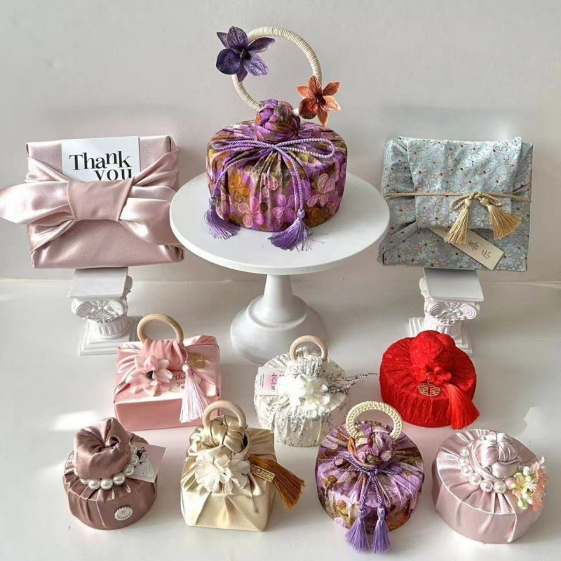 风吕敷伴手礼喜糖盒样品包 成品发货  包邮