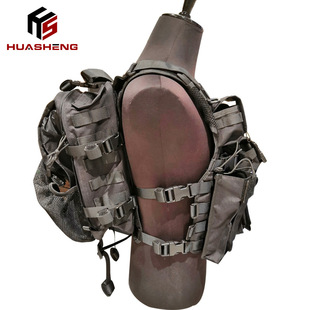 华盛高质量500D尼龙战术背心UTX插扣户外多功能执勤安全防护马甲