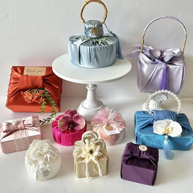 风吕敷伴手礼喜糖盒样品包 成品发货  包邮