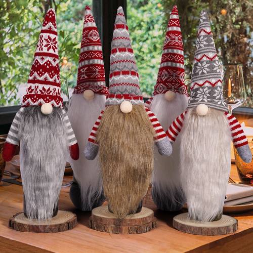 跨境圣诞针织酒瓶帽60