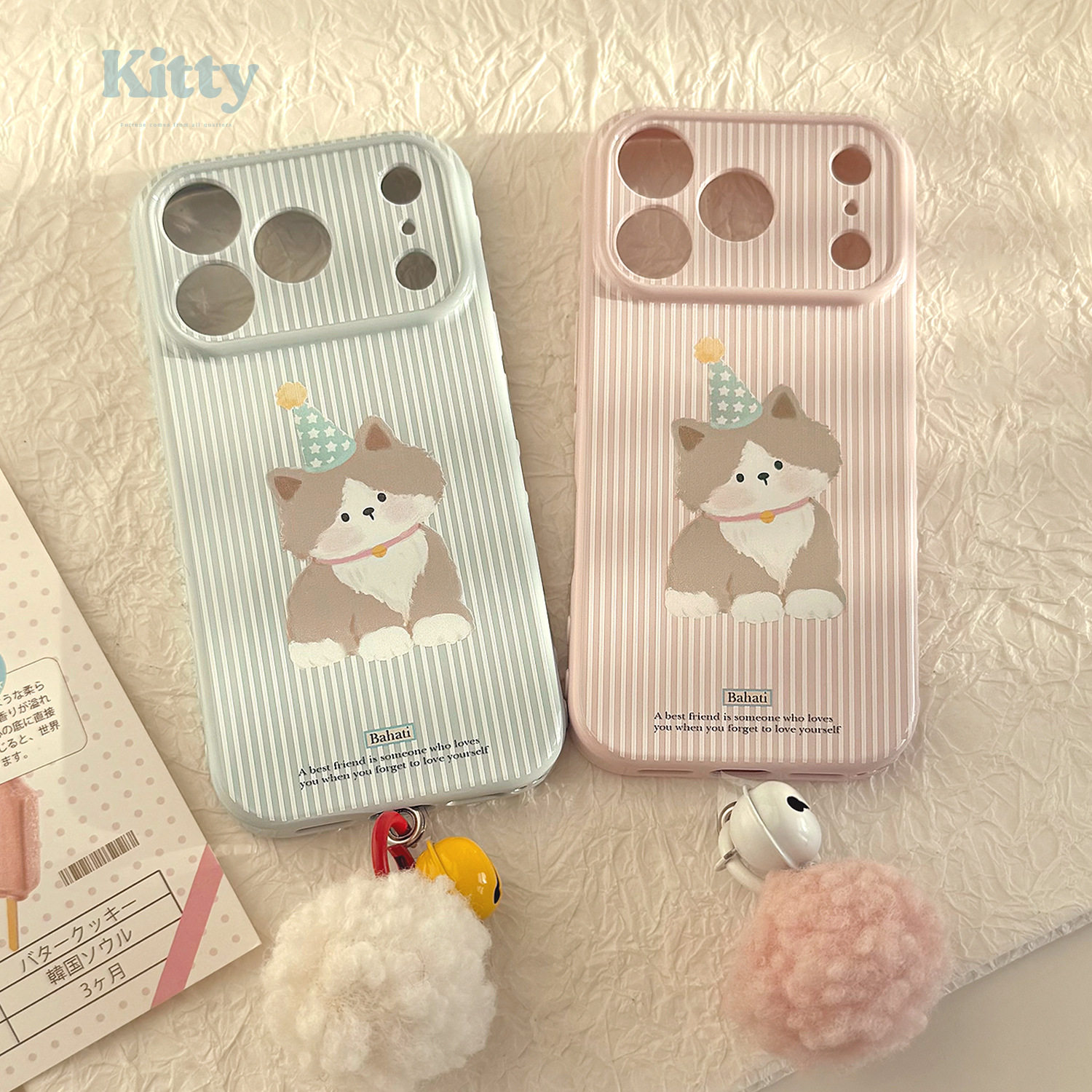 【17智能ai按键包裹】个性简约粉色条纹适用苹果17手机壳新款iPhone17promax全包防摔16pm可爱猫咪15女款软套