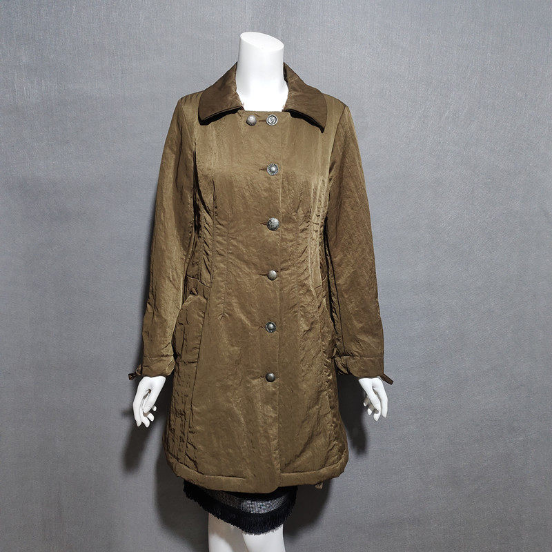冬季女士棉衣外套棉服棉袄POLO领品牌断码清仓高档女生外套中长款