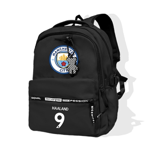 曼城队哈兰德足球迷应援双肩背包电脑包防水小大中学生书包可定制