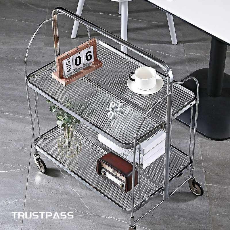 中古玻璃小推车客厅卧室ins沙发边几网红可移动餐车设计师置物架,住宅家具,移动边几/推车,淘宝优惠券,粉丝福利购,淘宝优惠卷