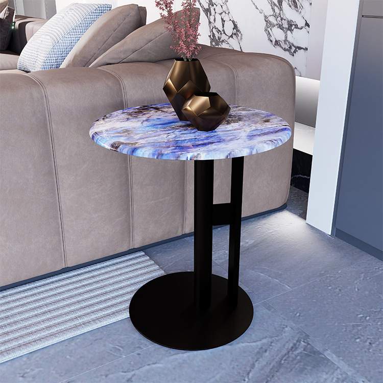 轻奢感微晶石沙发边几客厅家用小茶几现代简约创意角几小户型