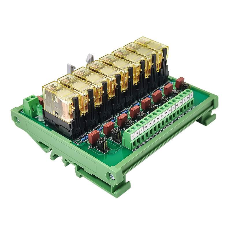 世麦德8通道继电器隔离输出输入模组模块PLC扩展板电压DC24V