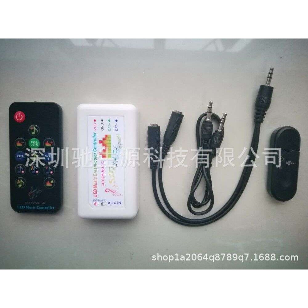 LED 带蓝牙模块幻彩音乐律动控制器 RF无线版本控制显示屏、灯条