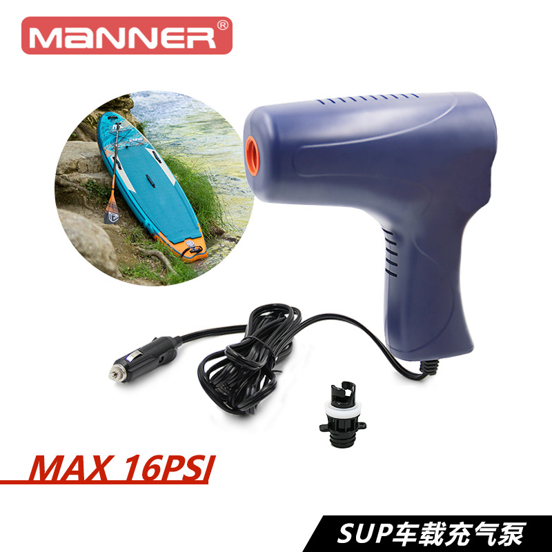 SUP桨板电动充气泵冲锋舟冲浪板便携式车载12V高压电动泵16PSI