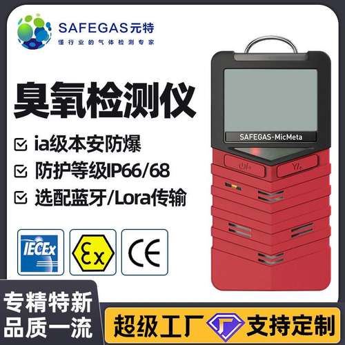 臭氧浓度检测仪泵吸式气体探测器便携式臭氧报仪药厂O3测试仪
