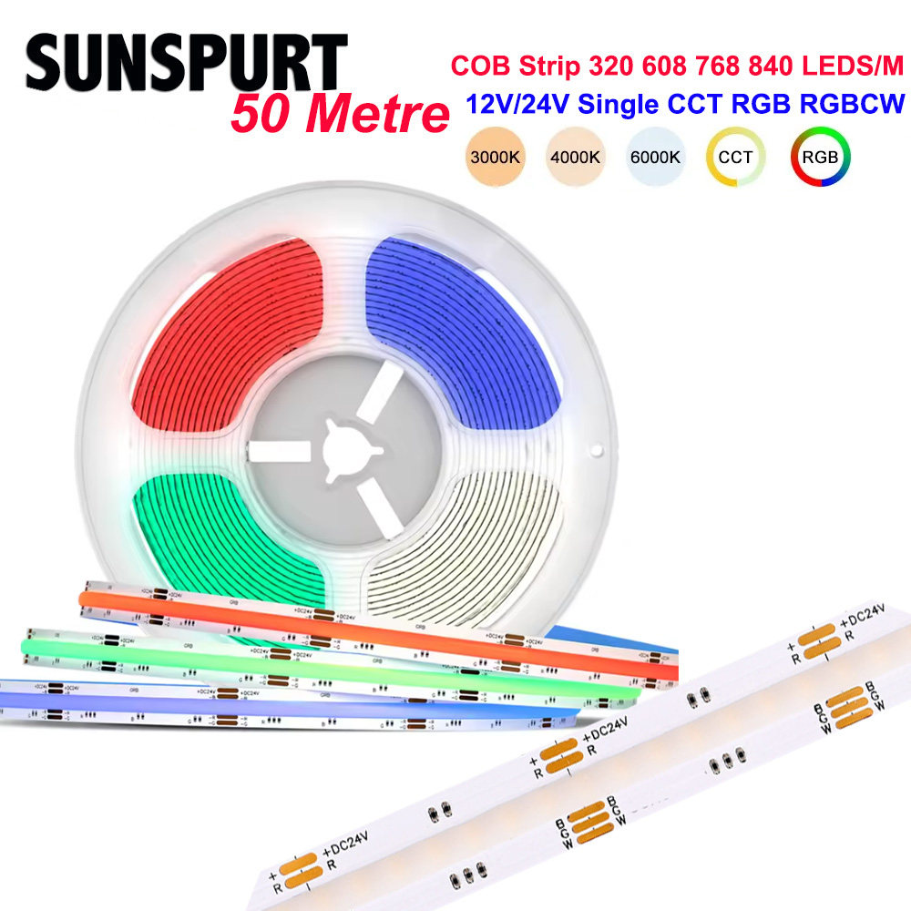 COB灯带784灯低压24V智能RGBW灯条RGBWW七彩无光斑高亮氛围线型灯,家装灯饰光源,室内LED灯带,淘宝优惠券,粉丝福利购,淘宝优惠卷