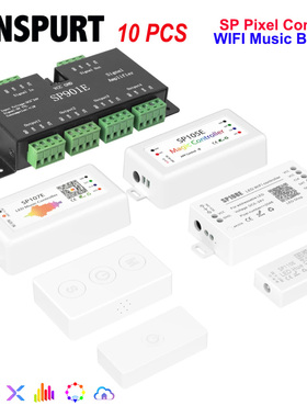 SP105E蓝牙2811/12灯带控制器108E音乐110E全彩107E幻彩LED调光器