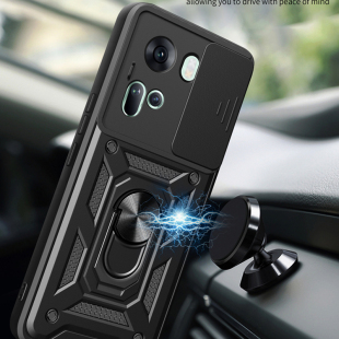 手机壳推拉镜头opporeno11pro国际硅胶保护套CPH2599磨砂软硬壳磁吸指环十一por男女款 适用OPPO Reno11海外版