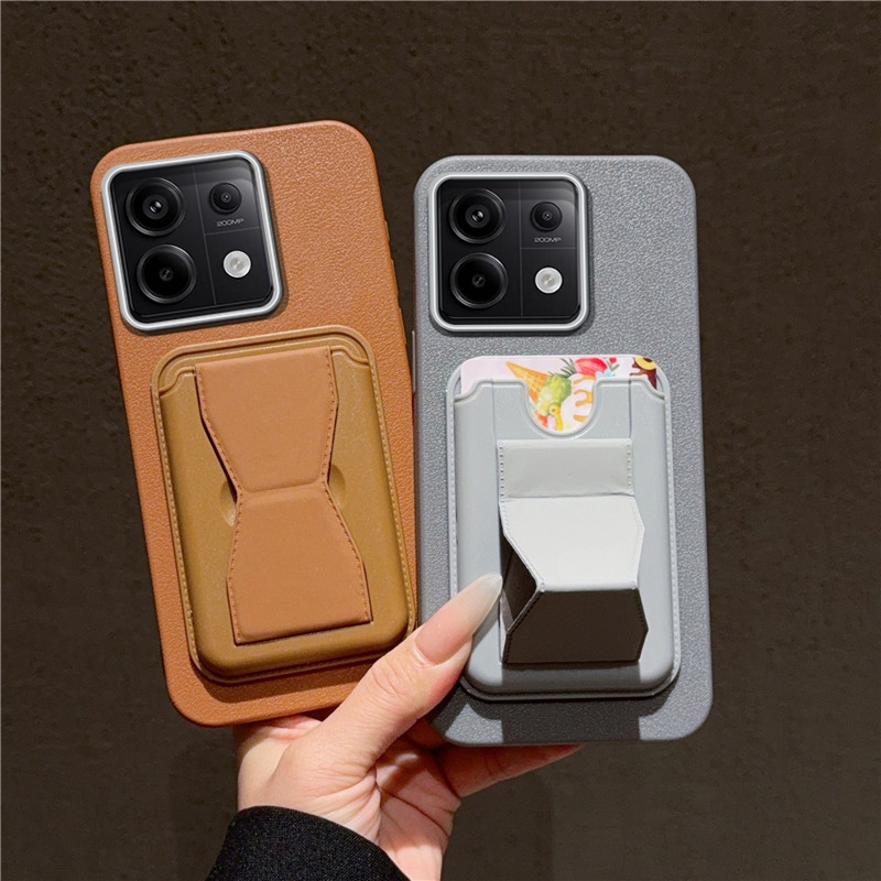 适用红米Note13pro海外版手机壳4G带支架卡包小米redminote13保护套por超薄redmi硅胶软壳case防摔p外壳全包