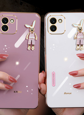 适用三星A03手机壳全包镜头Galaxy A03S硅胶保护套SM-A035F卡通可爱公仔兔子3星A03潮牌小众女生款a30s软外壳
