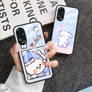 适用OPPO A78海外版4G手机壳Oppo A78 4G版硅胶保护套oppoa78全包防摔外壳CPH2565卡通彩绘玻璃可爱女款A七八