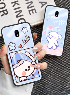 适用三星J7Pro手机壳j2pro全包防摔j330保护壳3星j5Pro硅胶套Galaxy j7pro软硬壳Samsung彩绘玻璃女款外壳子