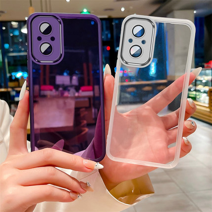 适用OPPO Reno7Z手机壳带镜头膜reno8z保护套CPH2343透明硅胶壳case全包超薄opo海外版z防摔ins男女新款外壳