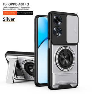 支架 香港国际男女款 适用于OPPO A60手机壳带镜头盖推窗oppoa60保护套气囊防摔CPH2631外壳opa全包opoa海外版