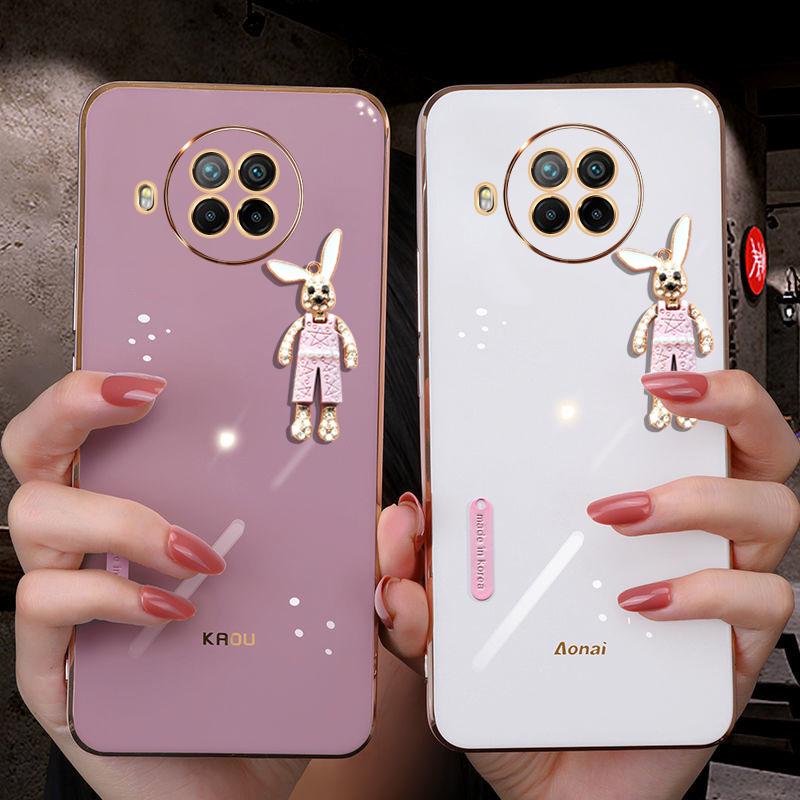 适用小米10TLite手机壳软硅胶防摔小米10tlite保护套全包镜头mi10t青春版可爱卡通兔子新款M2007J17G潮牌少女