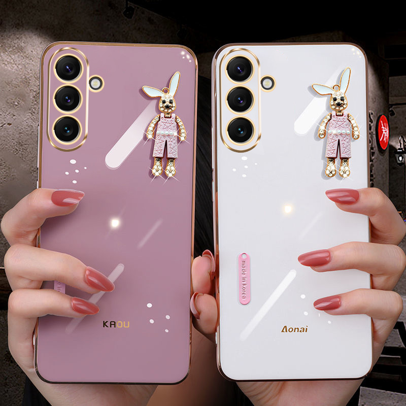 适用三星A15手机壳卡通新款立体公仔SM-A155F硅胶保护套Galaxy A15全包镜头SM-A156B软壳超薄防摔3星可爱少女